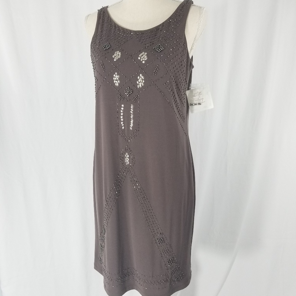 SUZY CHIN for Maggy Boutique Sleeveless Dress Sz8